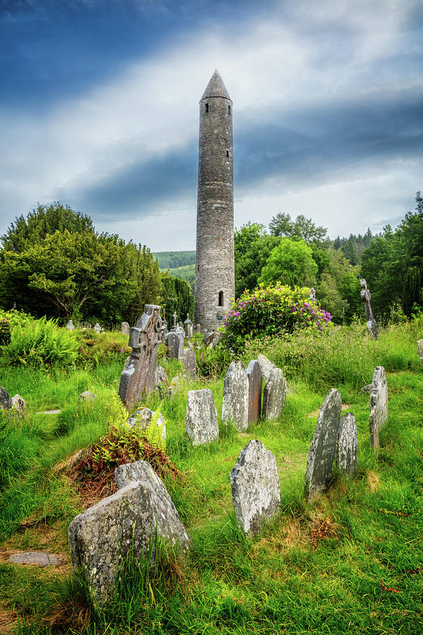 Cemetary Tower at Glendalough Photograph by Debra and Dave Vanderlaan