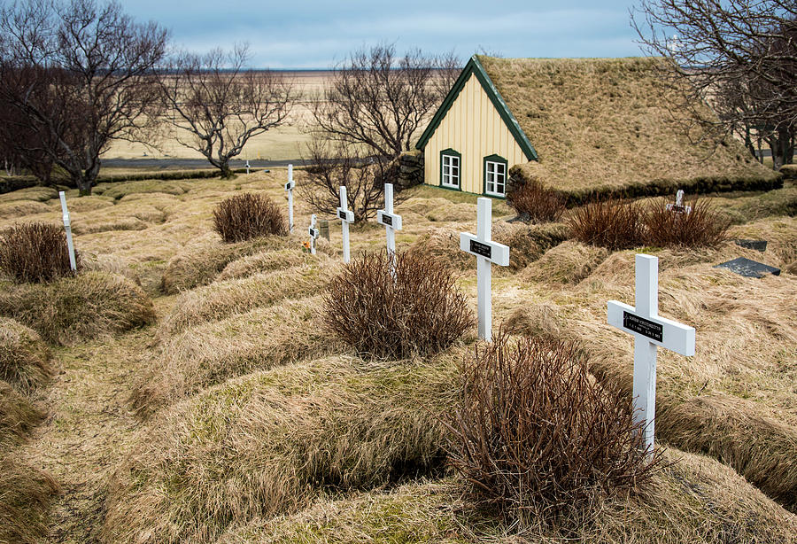 Cemetery at Turf church at Hof in Iceland Photograph by Michalakis Ppalis