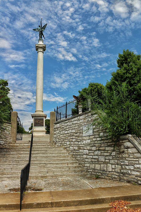 Cemetery Entrance and Lovejoy Monument  Photograph by Buck Buchanan