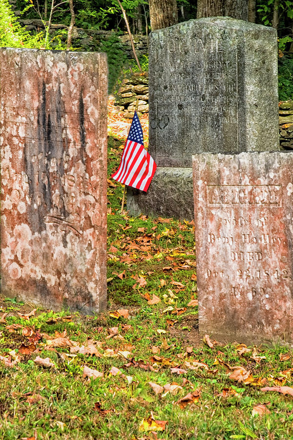 Cemetery Flag Photograph by Tom Singleton