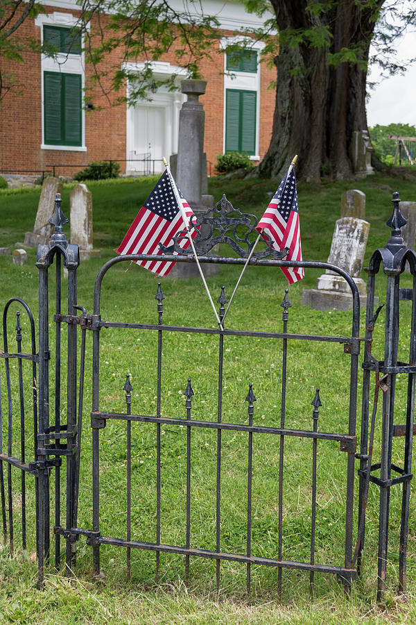 Cemetery Flags Photograph by Teresa Mucha
