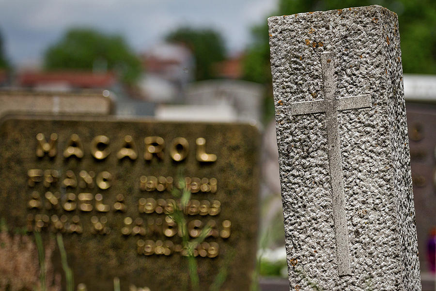 Cemetery Headstones - Slovenia Photograph by Stuart Litoff