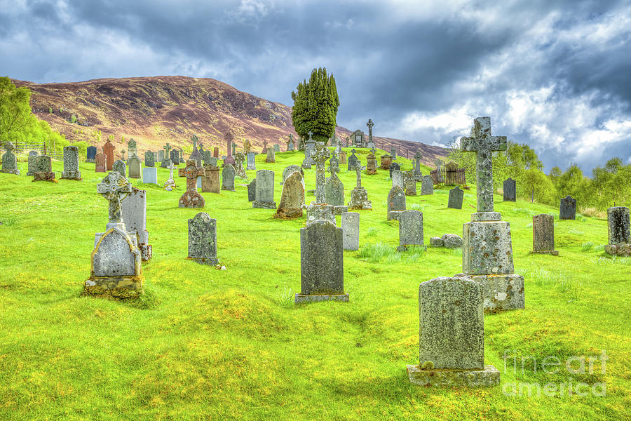 Cemetery Scottish Highlands Photograph by Benny Marty