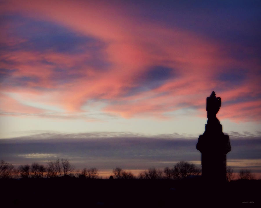Sunset Photograph - Cemetery Sunset by Dark Whimsy