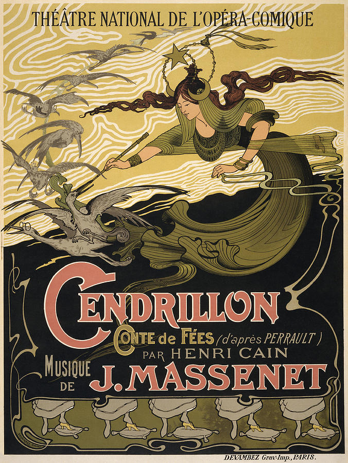 Cendrillon Poster 1899 Painting by Vincent Monozlay