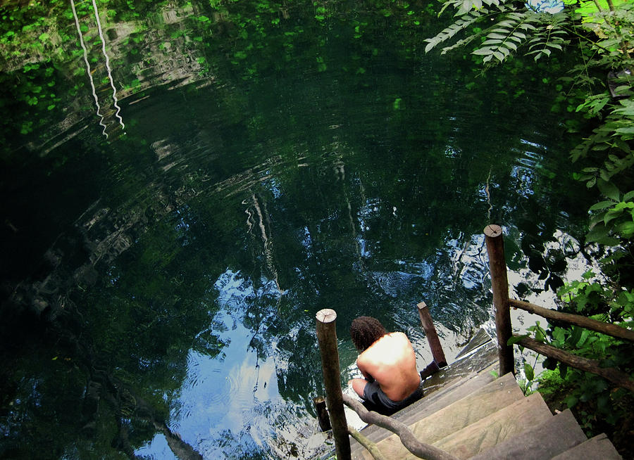 Cenote Reflections Photograph by Carl Sheffer