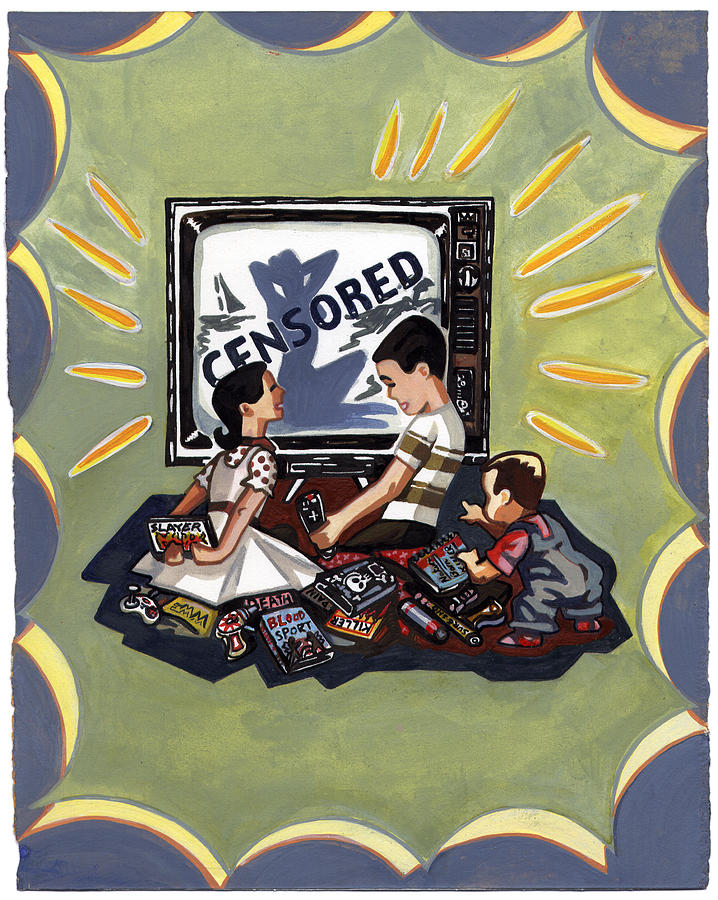 Book Painting - Censored by Karl Frey