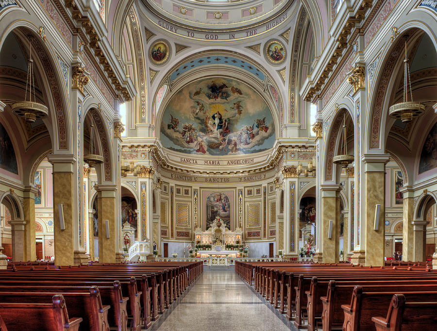 Center Aisle - Saint Mary of the Angels - Chicago Photograph by Nikolyn McDonald