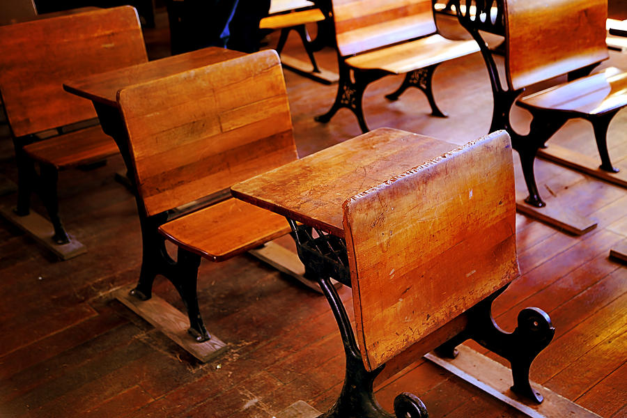 Center School Desks 1912 Photograph by Theresa Campbell - Fine Art America