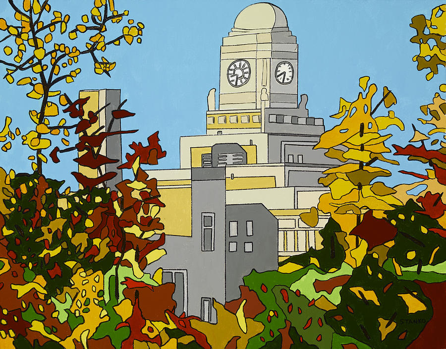 Central Autumn Painting by Mike Stanko