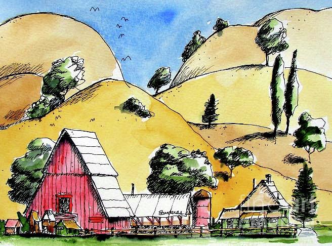 Central California Painting by Terry Banderas