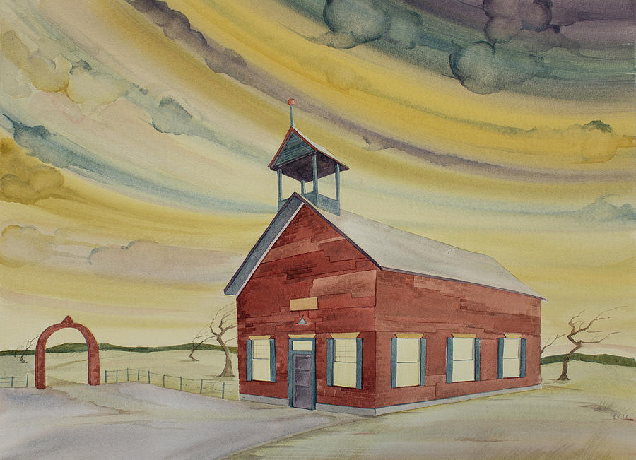 Central Ohio Schoolhouse Painting by Scott Kirby