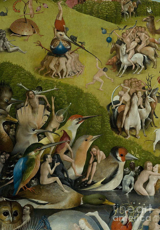 Central panel from The Garden of Earthly Delights Painting by Hieronymus Bosch
