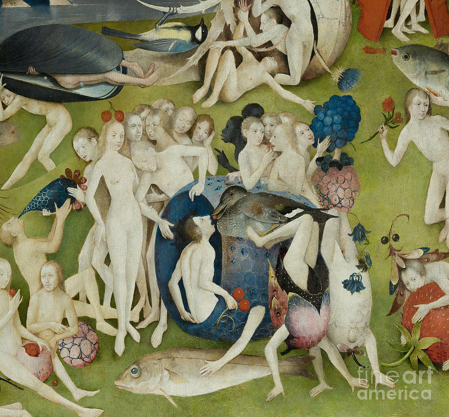 Central Panel  The Garden of Earthly Delights, Detail Painting by Hieronymus Bosch