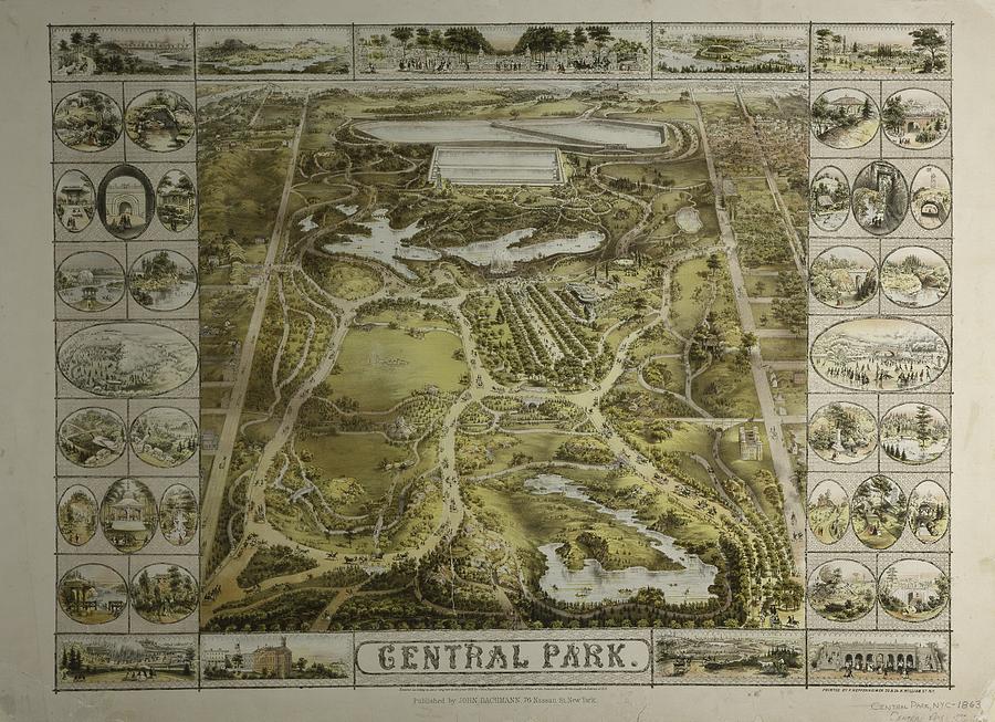 Central Park Photograph - Central Park 1863 by Duncan Pearson