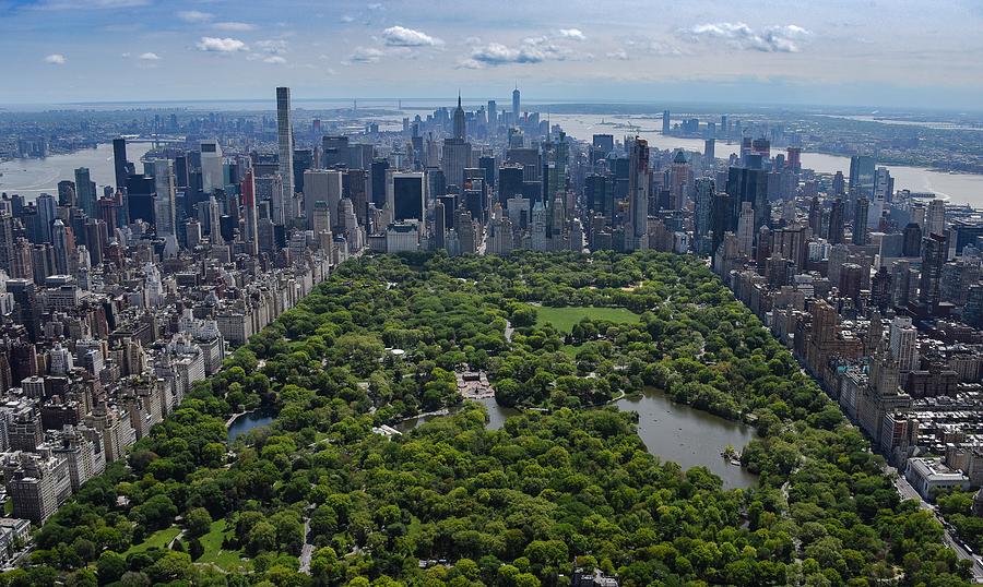 Central Park Aerial Photograph by Rand Ningali
