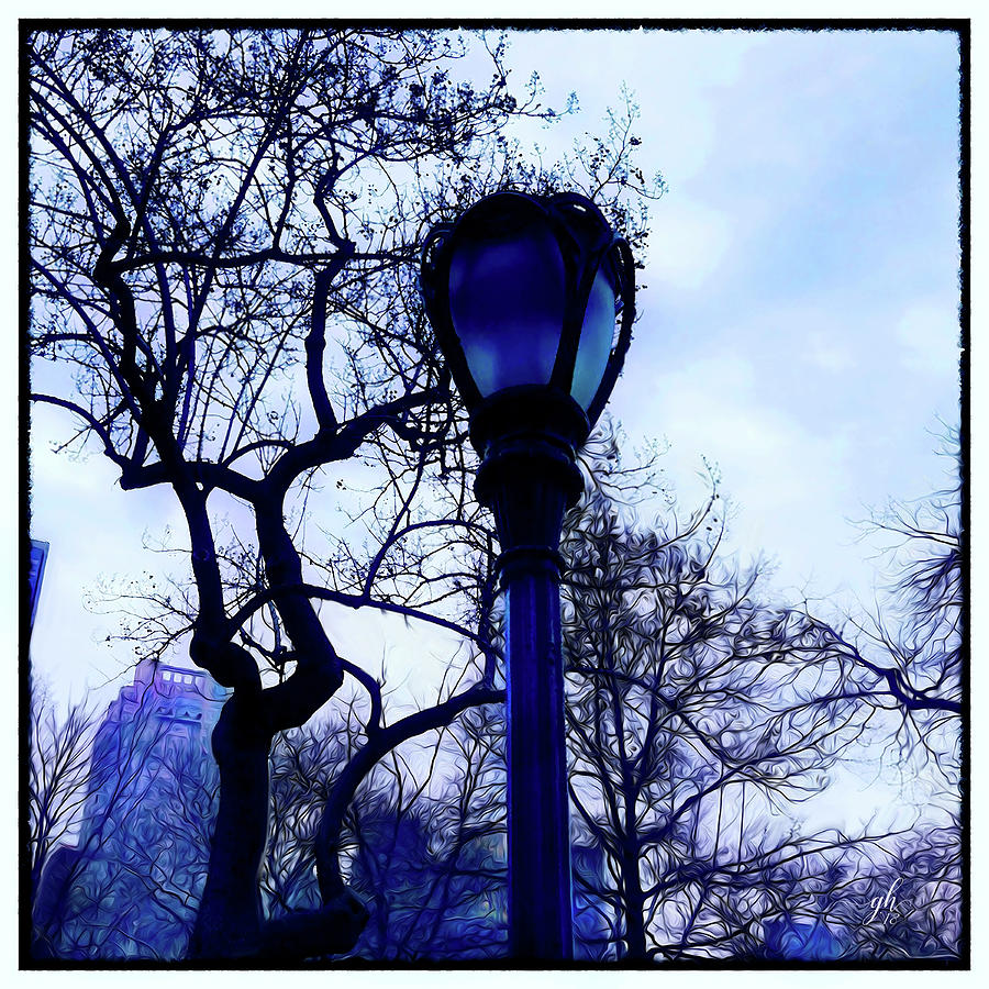 Central Park Blues Digital Art by Gina Harrison