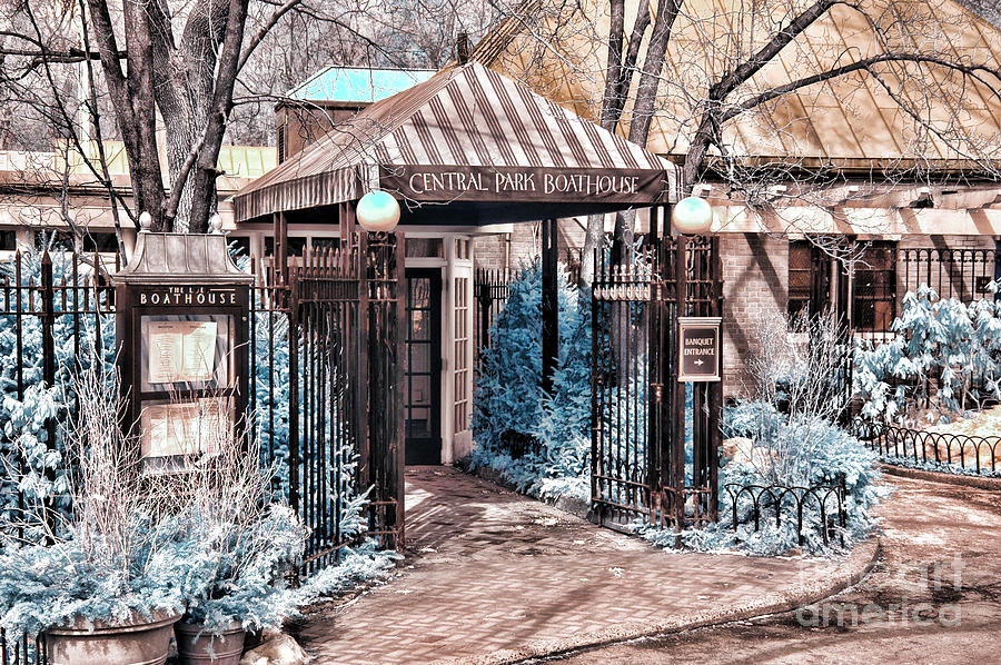 Central Park Boathouse in Infared Photograph by Paul Ward