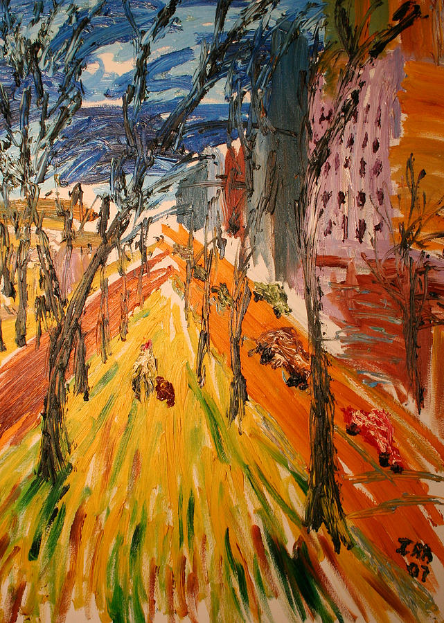 New York City Painting - Central Park East by Ira Stark New York City Painting - Central Park East by Ira Stark
