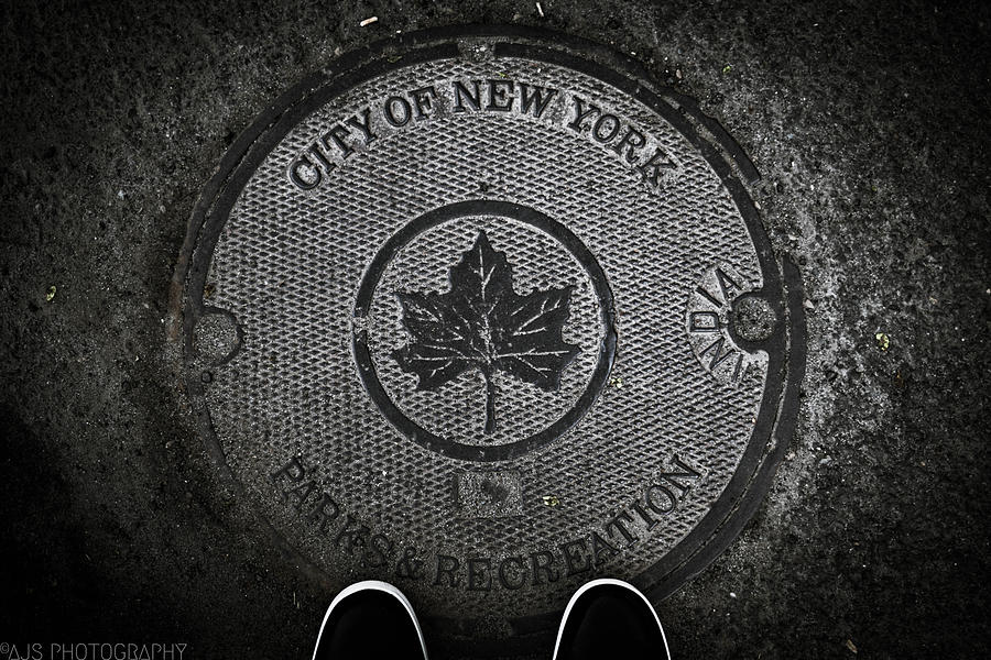 New York City Photograph - Central Park Manhole Cover by AJS Photography
