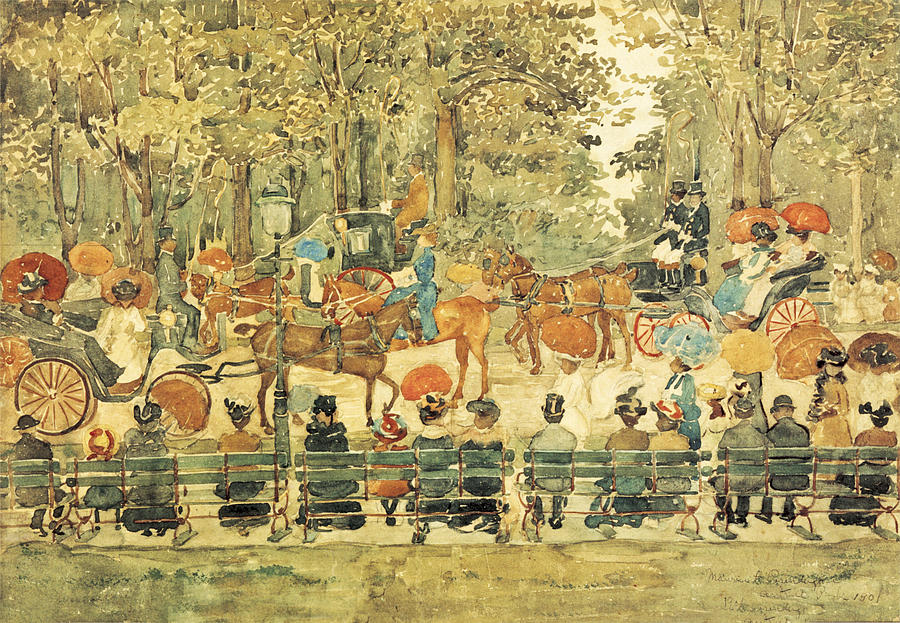 Central Park, Painting by Maurice Prendergas
