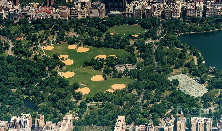 Central Park North Meadow in New York City Aerial View Photograph by ...