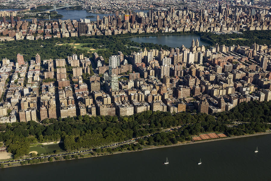 Central Park NYC Aerial View Photograph by Susan Candelario