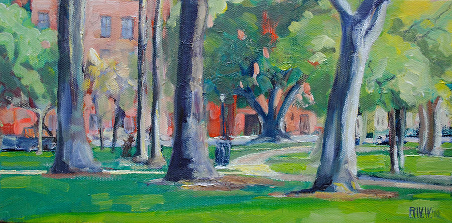 Central Park Pasadena Painting by Richard  Willson