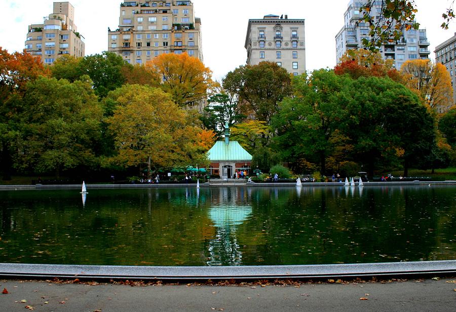 Central Park Sailboat Lake Photograph by Christopher J Kirby