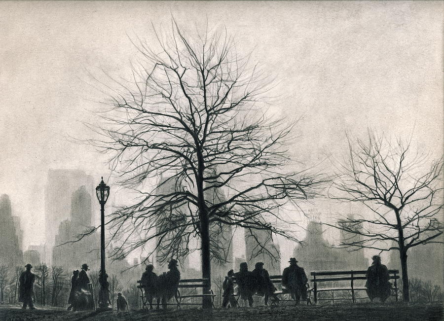 Central Park Drawing by Sam Zeiger Fine Art America