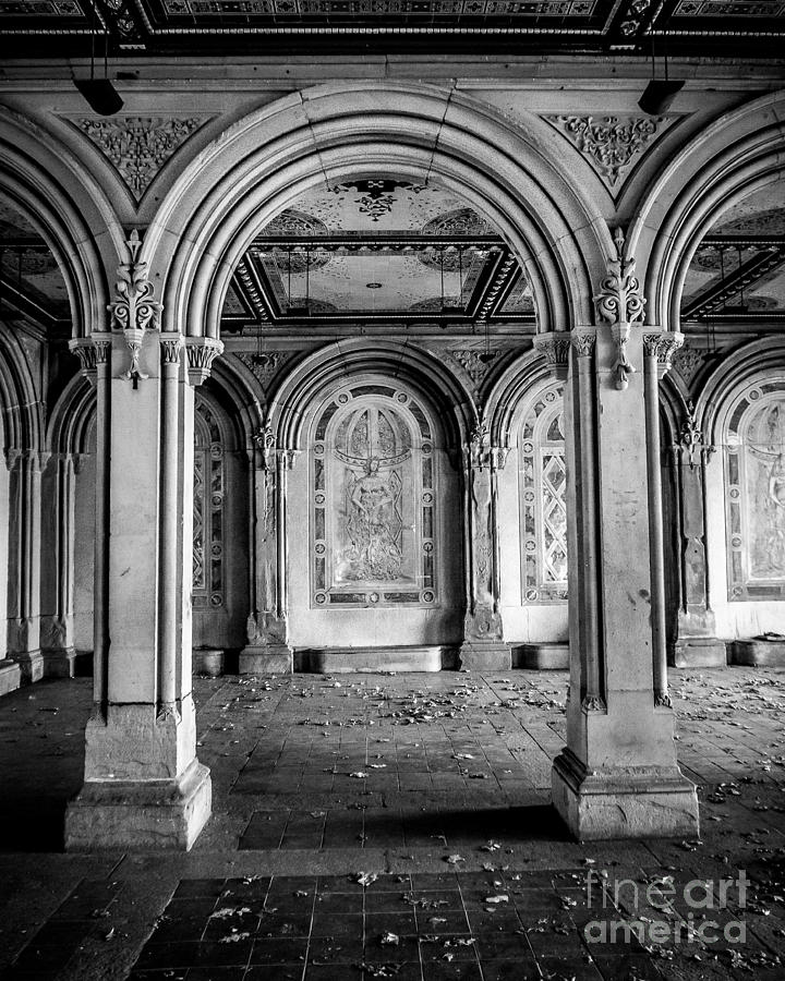 Vintage Photograph - Central Park Terrace Arches 2  by Perry Webster