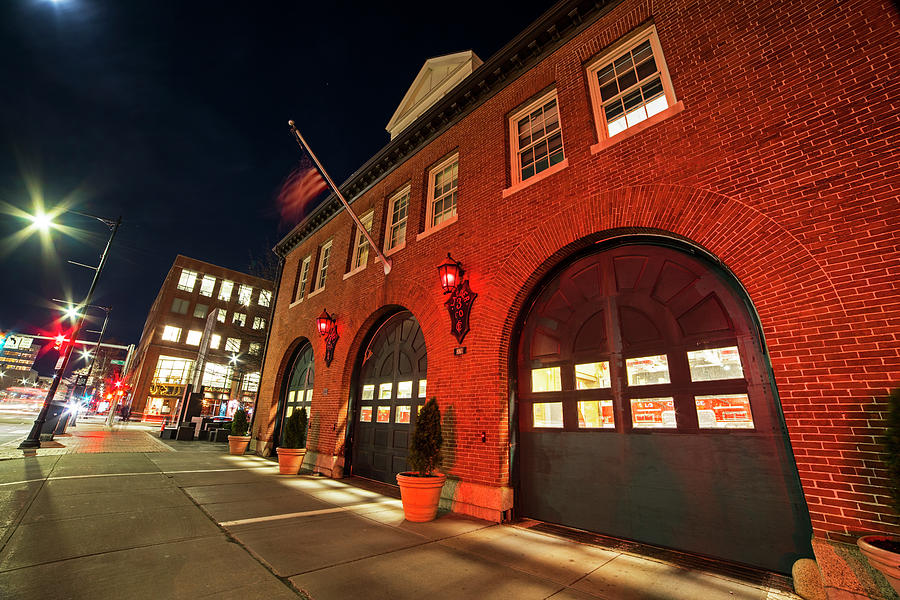 Cambridge Photograph - Central Square Fire Station Cambridge MA Mass Ave by Toby McGuire