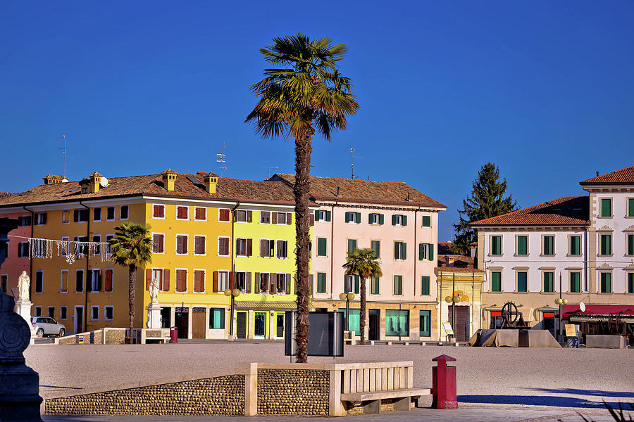 Central square in town of Palmanova colorful architecture view Photograph by Brch Photography
