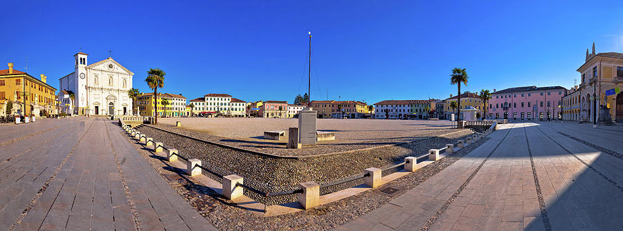 Central square in town of Palmanova panoramic view Photograph by Brch Photography