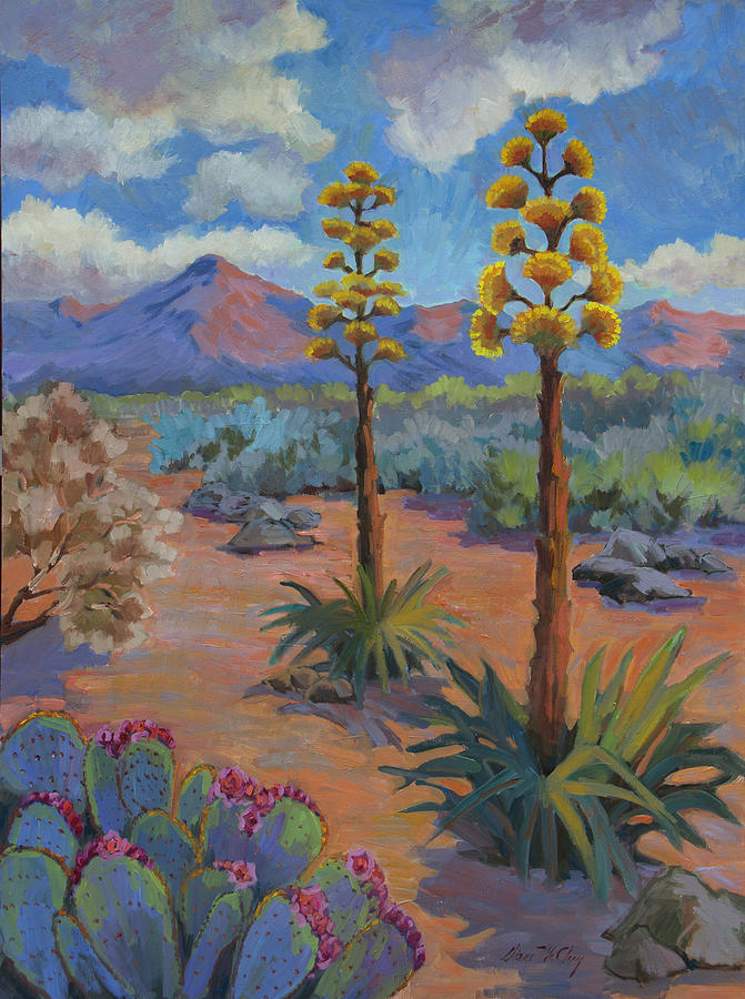 Century Plants 2 Painting by Diane McClary