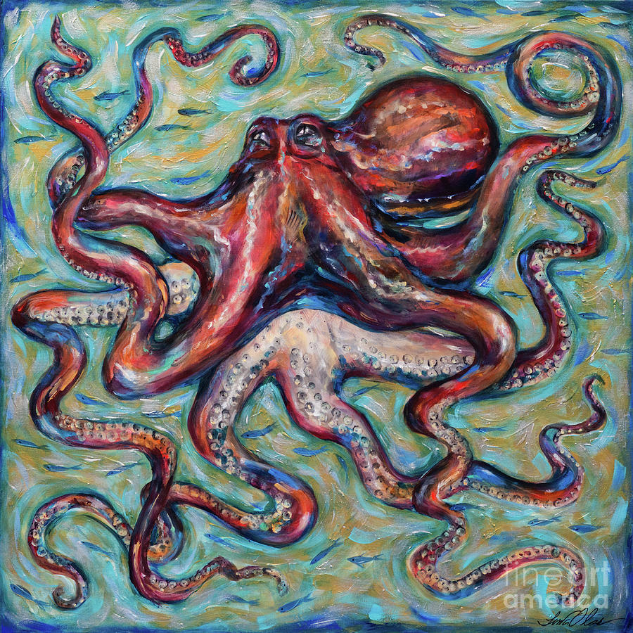 Cephalopod Joy Painting by Linda Olsen - Fine Art America