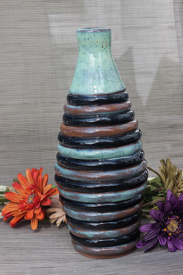 Ceramic Coil Vase Photograph by Suzanne Gaff