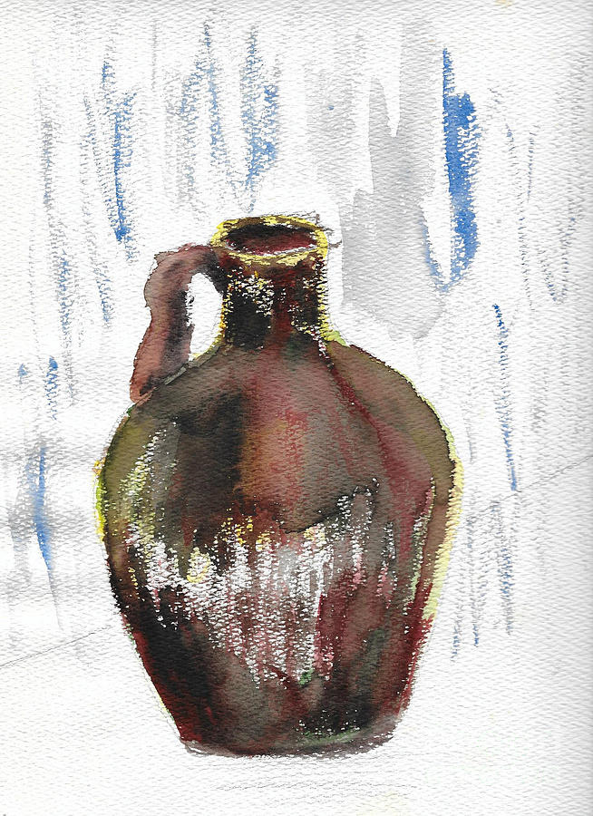 Ceramic Jug - A Watercolor Painting by Eleanor Robinson
