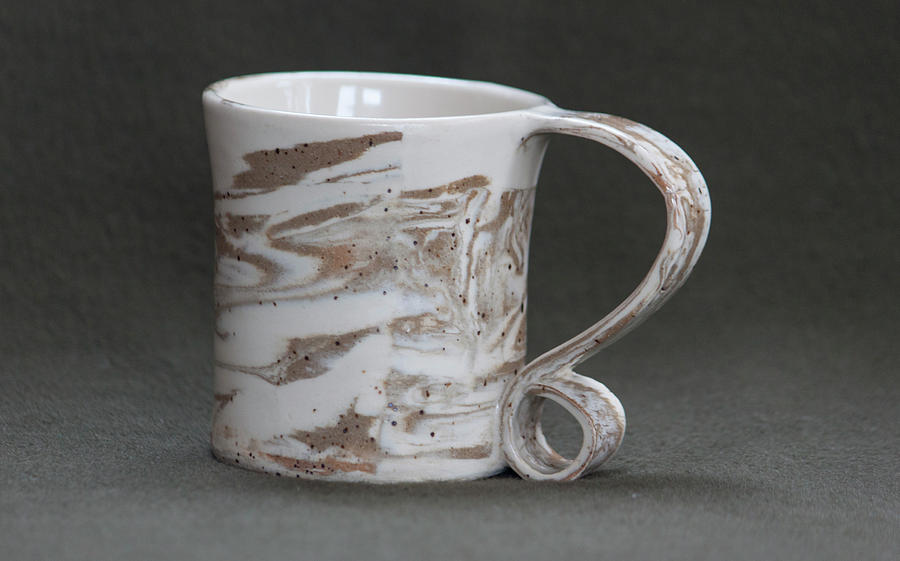 Ceramic Marbled Clay Cup Ceramic Art by Suzanne Gaff