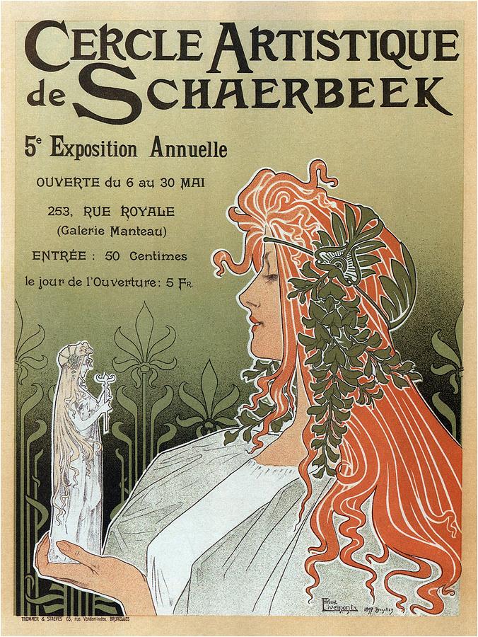 Cercle Artistique De Schaerbeek - Vintage Advertising Poster Mixed Media