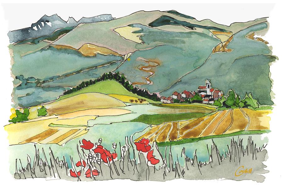 Cerdanya Valley, Spain Painting by Joan Cordell