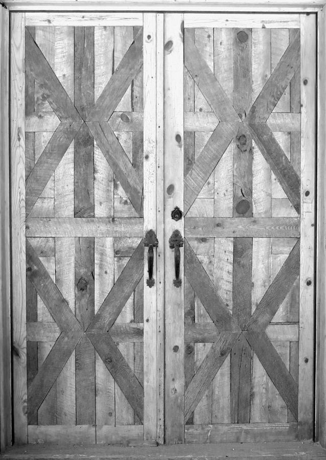 Cerillos Doors bw Photograph by Elizabeth Sullivan