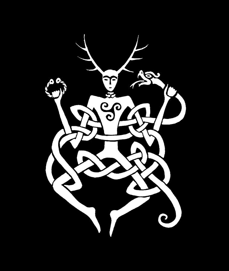 Cernunnos Bw Digital Art by Charles Quiles Cernunnos Bw Digital Art by Charles Quiles