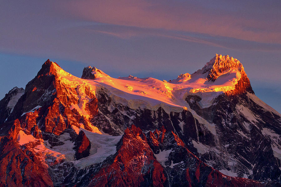 Cerro Paine Grande Sunrise - Patagonia Photograph by Stuart Litoff