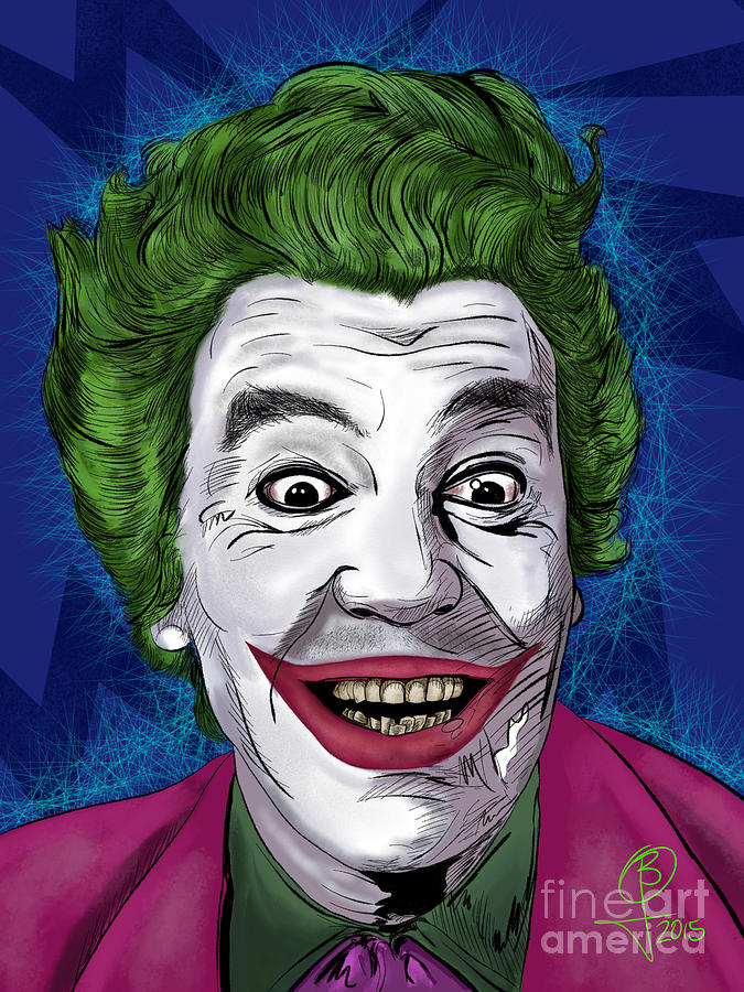 Cesar Romero's Joker Painting by Joseph Burke