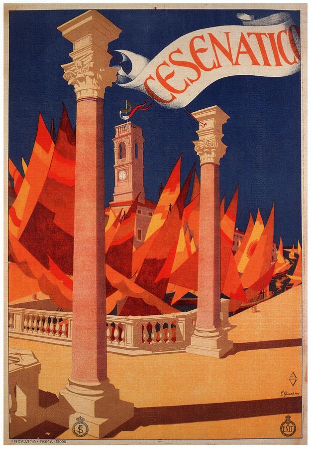 Cesenatico, Italy - Retro Travel Poster - Vintage Poster Mixed Media
