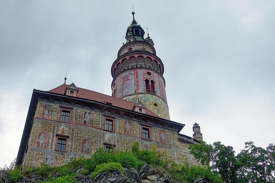 Cesky Krumlov Little Castle And Castle Tower In Cesky Krumlov In The Czech Republic Photograph by Rick Rosenshein