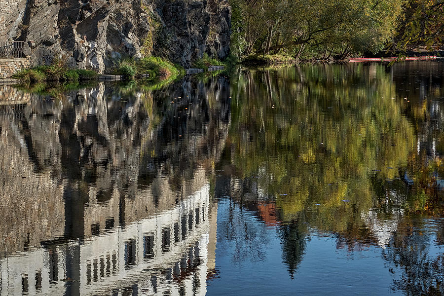 Cesky Krumlov River Reflections - Czechia Photograph by Stuart Litoff