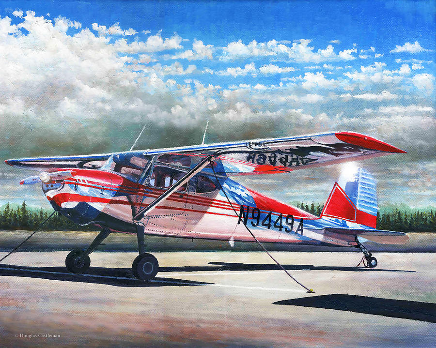 Cessna 140 Painting by Douglas Castleman