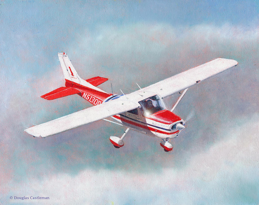 Cessna 172 Painting by Douglas Castleman